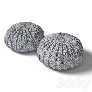 Knitted poof