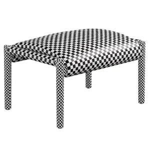 Leather footstool by poltrona frau