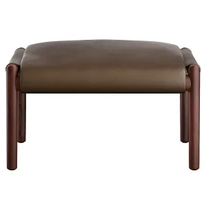 Leather footstool by poltrona frau