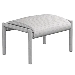 Leather footstool by poltrona frau