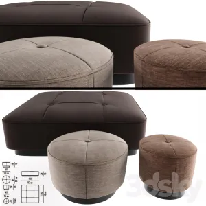 Minnoti jacques poufs fabric