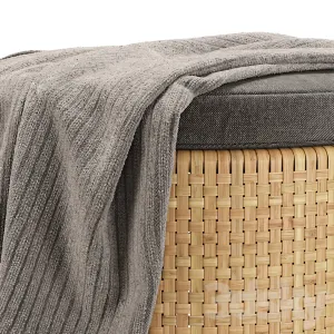 Monica rattan round pouf