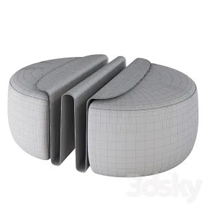 Natuzzi wave pouf