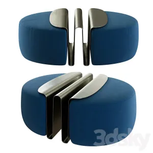 Natuzzi wave pouf