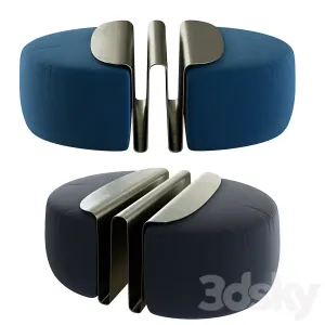 Natuzzi wave pouf
