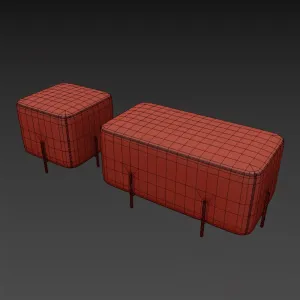 Padded stool bench sancal elephant