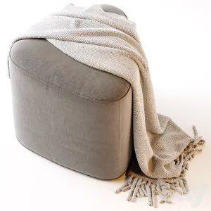 Pebble ottoman small