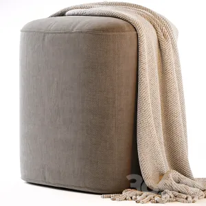 Pebble ottoman small