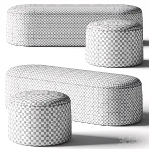 Plushalle proto pouf bench