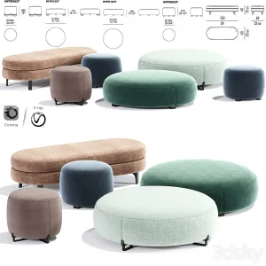 Poliform new york pouf round