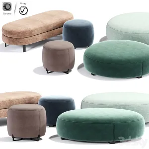 Poliform new york pouf round