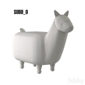 Pouf in the nursery llama from apollo