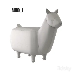 Pouf in the nursery llama from apollo