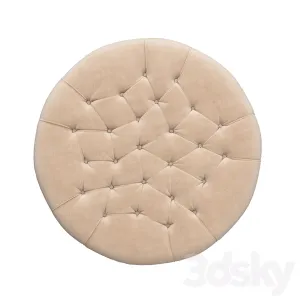 Round tufted ottoman