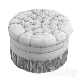 Round tufted ottoman