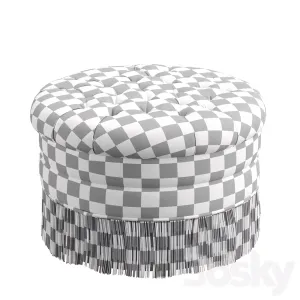 Round tufted ottoman