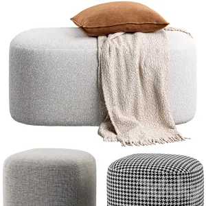 Vorsen Round Ottoman Stool