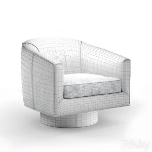 Armchair bianca return swivel
