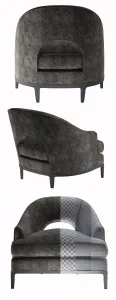 Baker carnelian lounge chair c