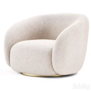 Eichholtz swivel armchair brice boucle cream