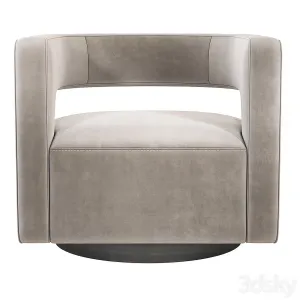 Restoration hardware drew curved swivel chair rh