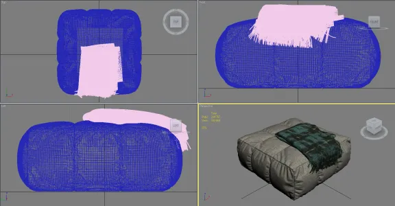 Pouf plaid