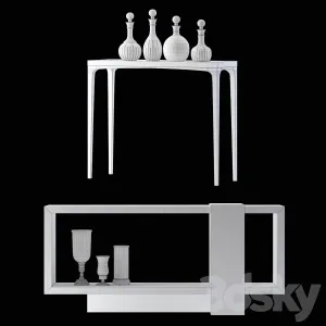 Bernhardt linea console tables