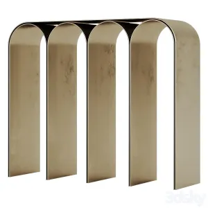 Golden arch console by pietro franceschini
