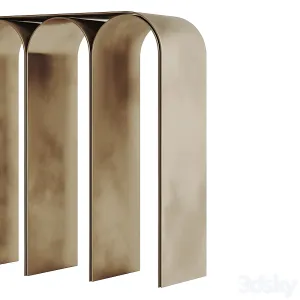 Golden arch console by pietro franceschini