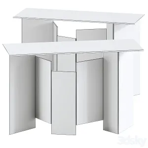 Tonelli design metropolis rectangular console table