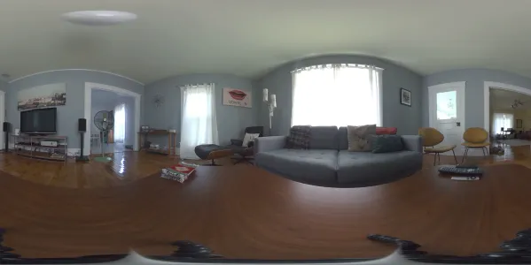 Bright michigan living room