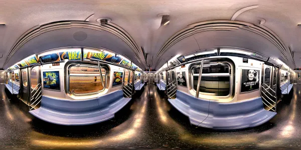 Manhattan nights subway q train