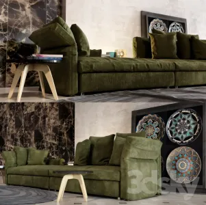 Collar sofa minotti