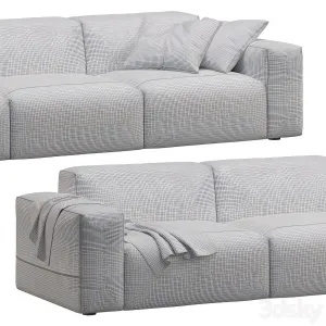 Leather seat cloud sofa by prostoria