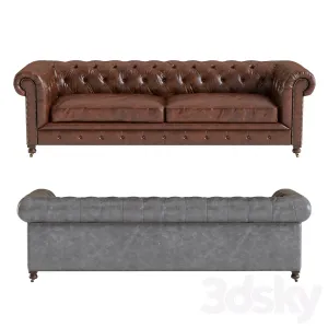 Restoration hardware kensington leather sofa