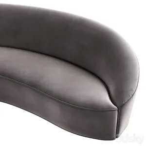 Serpentine sofa with arm by vladimir kagan