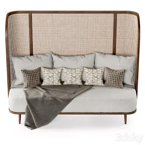 Three seater garden sofa cv high back