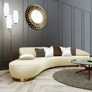 Vladimir kagan free form curved sofa