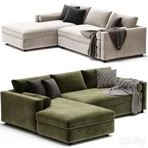 Aris deep piece left arm chaise sectional sofa