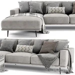 Boconcept carlton chaise longue sofa