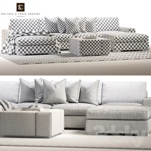 Brancusi corner sofa matisse ottoman