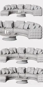 Carpanelli contemporary desyo sofa curvy table minerva