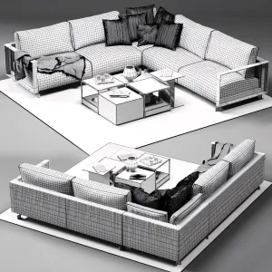 Ditre italia bag corner sofa
