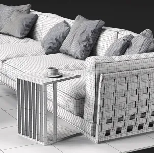 Flexform cestone corner sofa