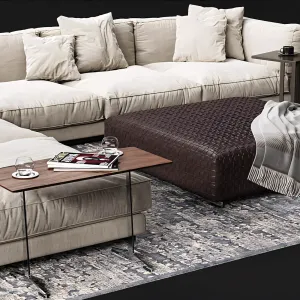 Flexform cestone corner sofa