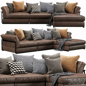 Flexform zeno chaise lounge