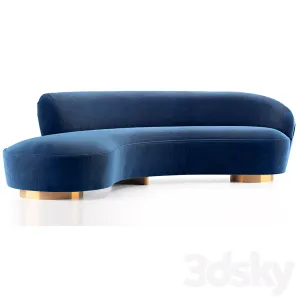 Freeform curved sofa