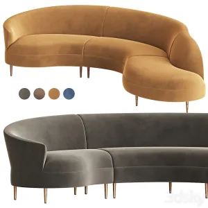 Grace serpentine sectional sofa