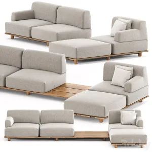 Palco sofa module by kristalia