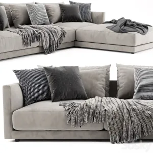 Poliform bristol with ottoman